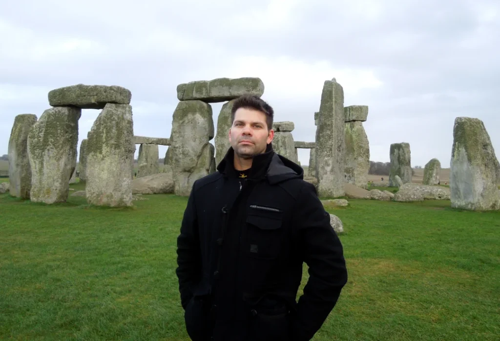 At Stonehenge.