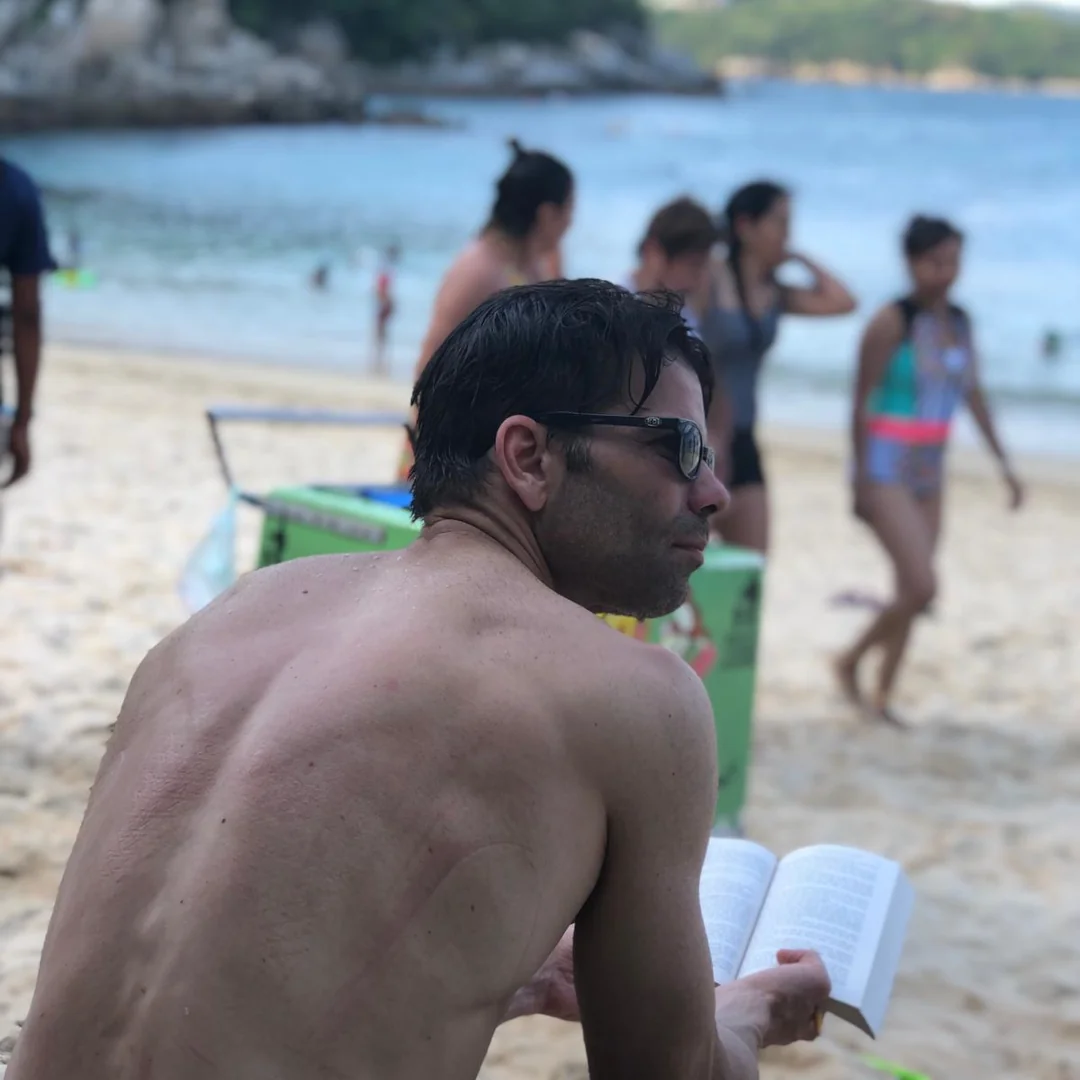 Chad Reilly, on Oaxaca beach.